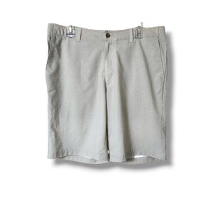 Golden Bear Flat Front Herring Bone Print Bermuda Shorts | 36